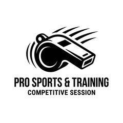 Fototapeta premium Dynamic Emblem Illustrating Competitive Pro Sports Training and Engaging Team Sessions