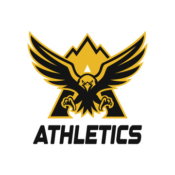 Athletics Eagle Mascot Logo for Sports Team and Fitness