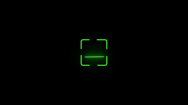 scanner neon glow animation isolated futuristic icon fingerprint biometric scanning neon animation isolated digital neon fingerprint scanner shine animation