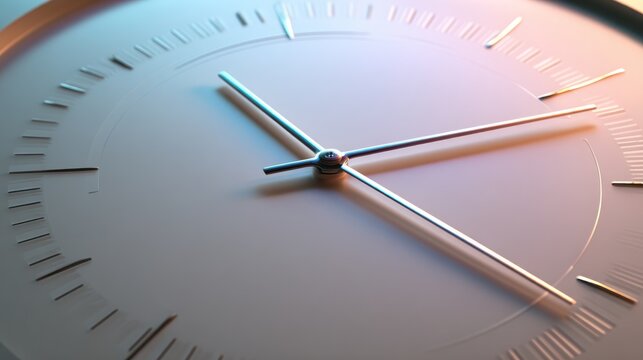 Close-up of modern watch face