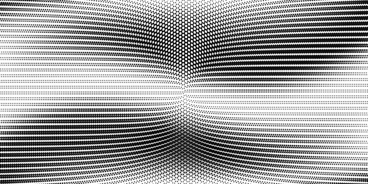 Polka dot halftone pattern. Gradient dots background. Modern vector illustration. Abstract curves. Points backdrop. Dotted spotted pattern
