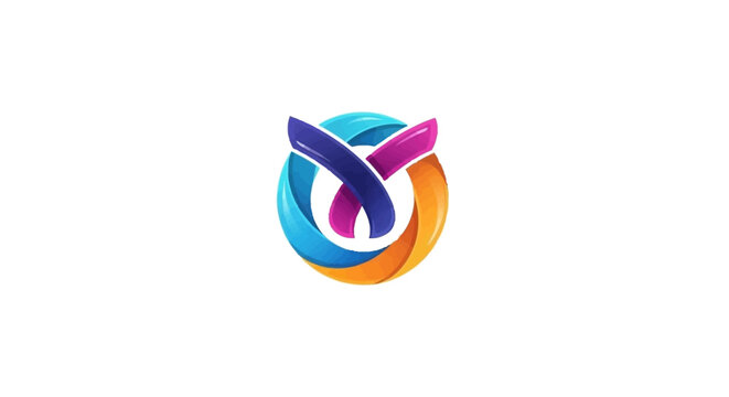 Colorful abstract logo design symbol.