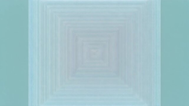 シンプルな白い線の幾何学的スクエアデザイン動画素材。中央の余白コピースペース