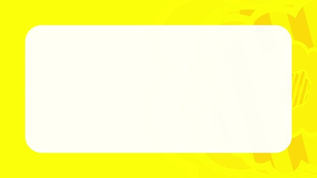 黄色のレトロポップな抽象的な花柄が広がるモーション背景アニメーション