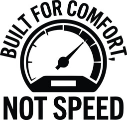 Black and white vector icon of comfort over speed with clock and snail symbol © MdIsahak