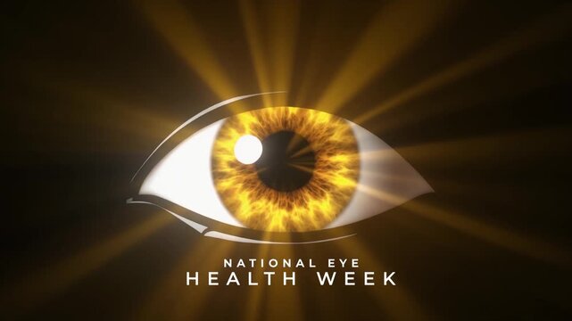 National Eye Health Week Importance of Regular Eye Checkups and Vision Safety. Animation Video.