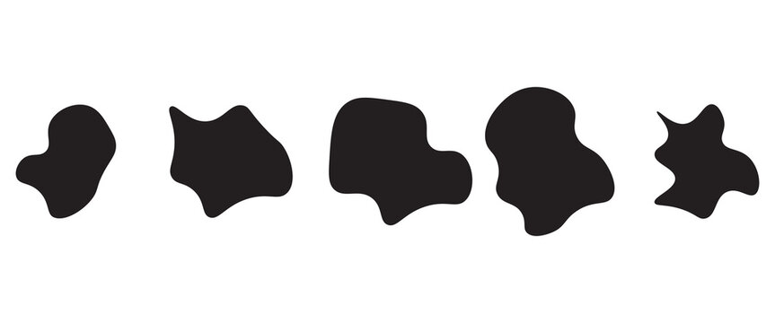 Irregular blob shape vector illustration set