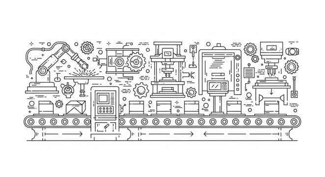 Industrial Factory Machinery Equipment Manufacturing.
