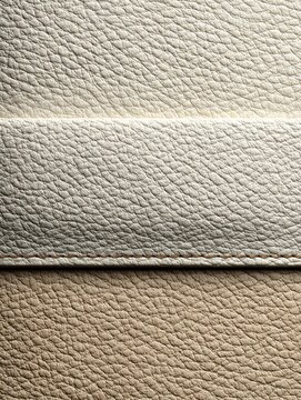 Top down pale cream leather with embossed lone star and laurel, smooth rustic Texas style, soft matte finish, warm neutral tones, elegant minimalist texture and design