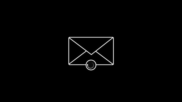 Refresh mailbox contents concept icon design. Message folder restart icon for web.restart sign.