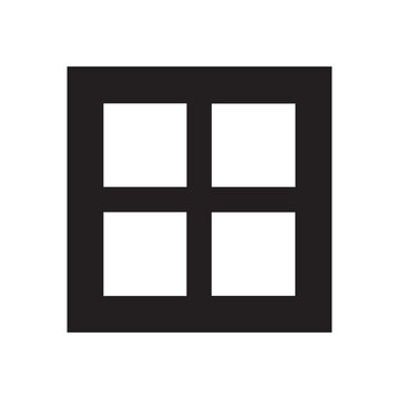 Black grid divided into four equal squares