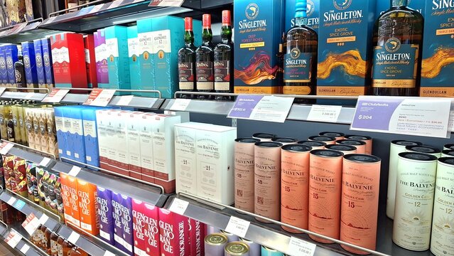 Toronto Airport Duty Free Shop Selling Fine Whiskies