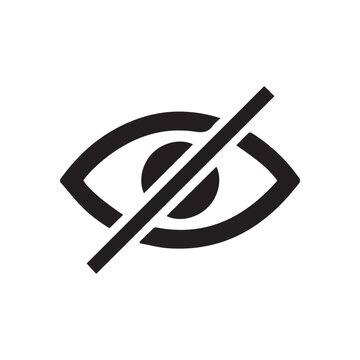 Eye icon with a line through it symbolizing invisibility