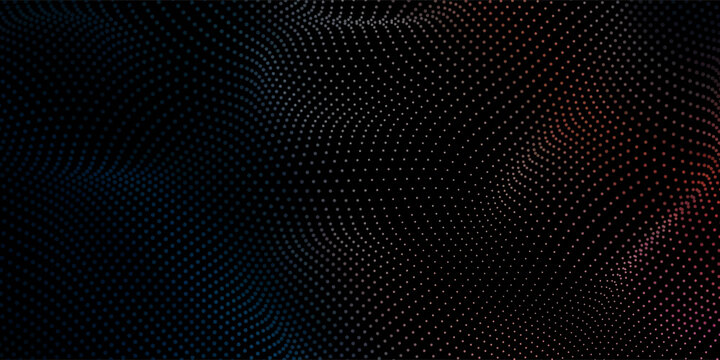 Halftone dots background abstract . Texture multi color dots on black background .Motion modern animation. Dotted animated gradient.