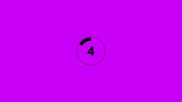 5 to 0 seconds countdown timer 