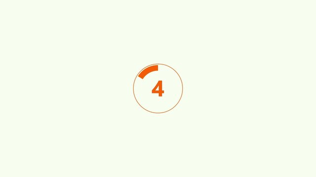 0 to 5 seconds countdown 