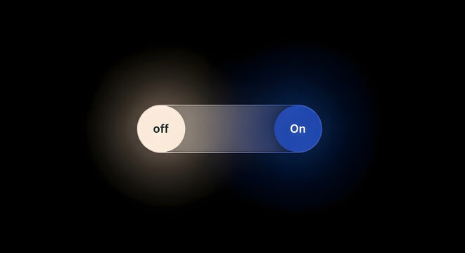 Dark Toggle Switch &ndash; Smooth Neon Slide