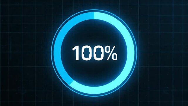Loading percentage completion progress bar.