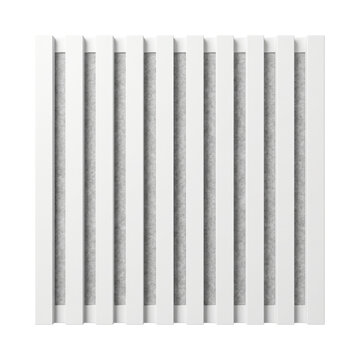 Square white vertical wood slats wall panel texture