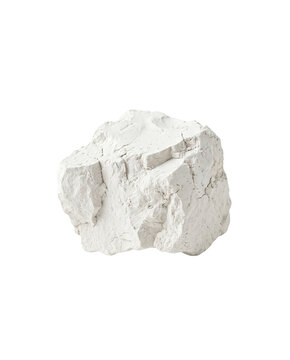 Rough raw white clay mineral stone lump rock