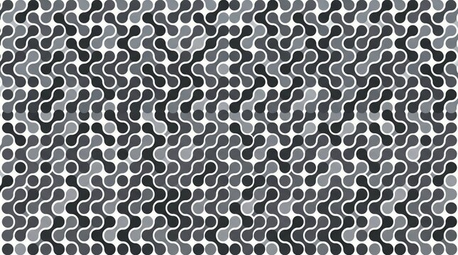 seamless pattern metal grid meatball wall decoration with chains circle wallpaper black and gray paper ornament cover, page, banner template design.