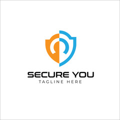 Fototapeta premium Secure You Logo, Shield Logo, Protection Logo, Security Logo, Tech Logo, Corporate Logo, Badge Logo