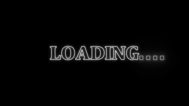 neon Loading Animation Waiting for Loading Bar White Screen Video