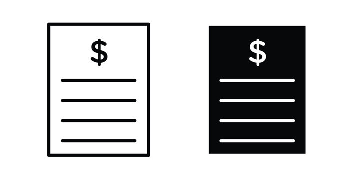Billing icon simple Icon suitable for projects