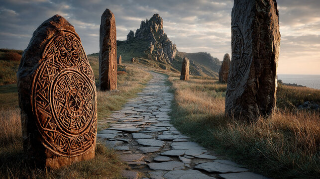Ancient stone circles resonate with hidden energy mystical symbols and forgotten incantations capable of altering reality guiding seekers to lost magical wisdom worldwide