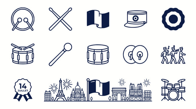 French Bastille Day Icons: Music, Parade, Landmarks, and Celebration