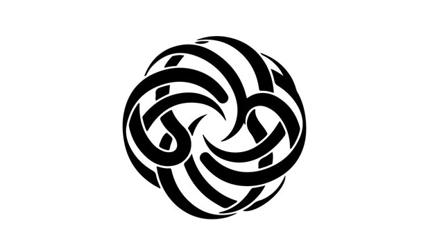 Abstract tribal circle tattoo design vector illustration graphic element