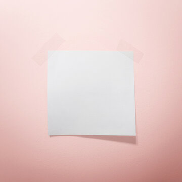 Soft blush pink wall background blank white paper mockup gentle lighting clean modern minimal aesthetic creative texture copy space backdrop style