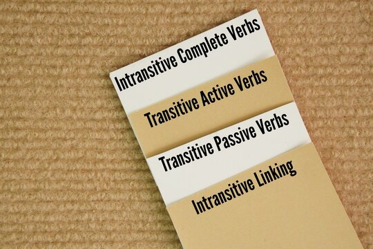 What are four verbs? Intransitive Complete Verbs , Transitive Active Verbs, Transitive Passive Verbs, Intransitive Linking word. describe how a verb functions in a sentence
