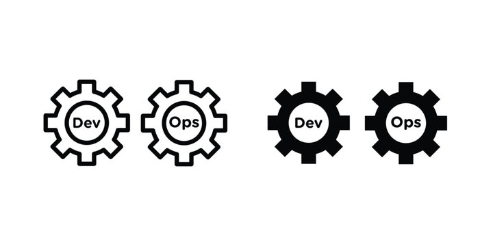 Dev ops icon simple Icon suitable for projects