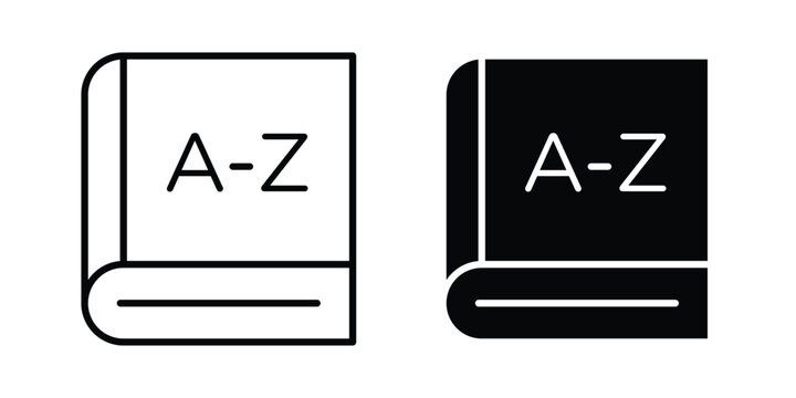 Dictionaries icon simple Icon suitable for projects