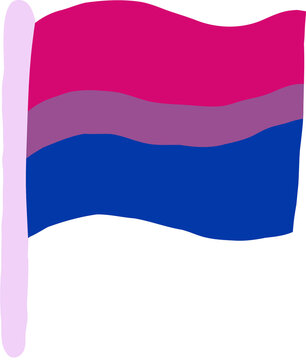 Bisexual Pride Flag Waving
