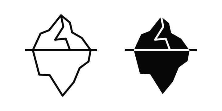 Iceberg icon simple Icon suitable for projects