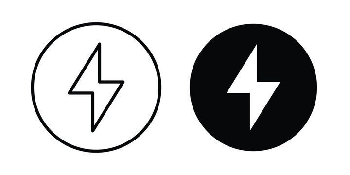 Lightning icon simple Icon suitable for projects