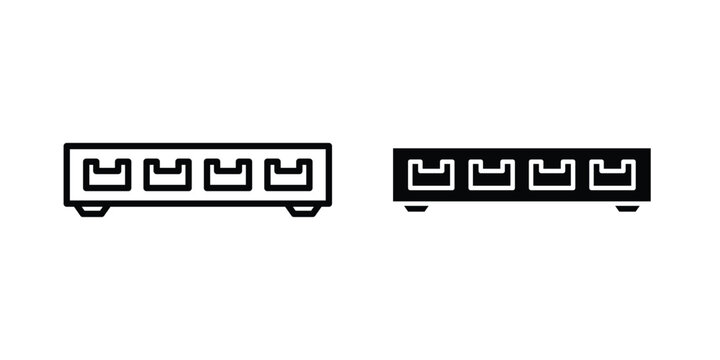 Network switch icon simple Icon suitable for projects