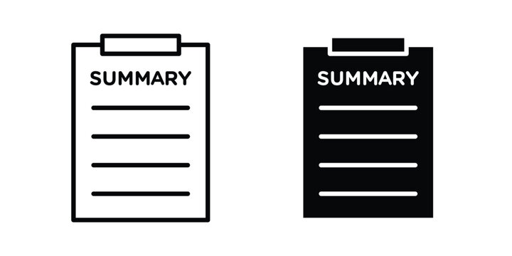 Summary icon simple Icon suitable for projects