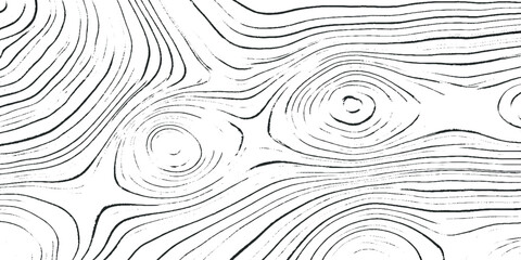 Black and white wood grain pattern with knots on white grunge background vector illustration for design and texture © Namira