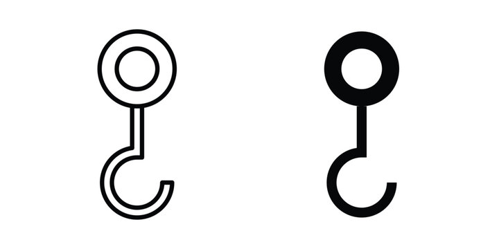 Winch hook icon simple Icon suitable for projects