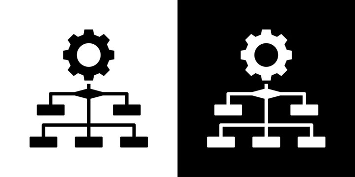Diagram Icon Set Vector Collection Isolated In Black And White