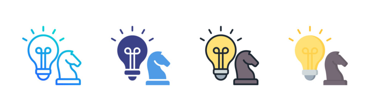 Strategic Icon Set Multiple Style Collection