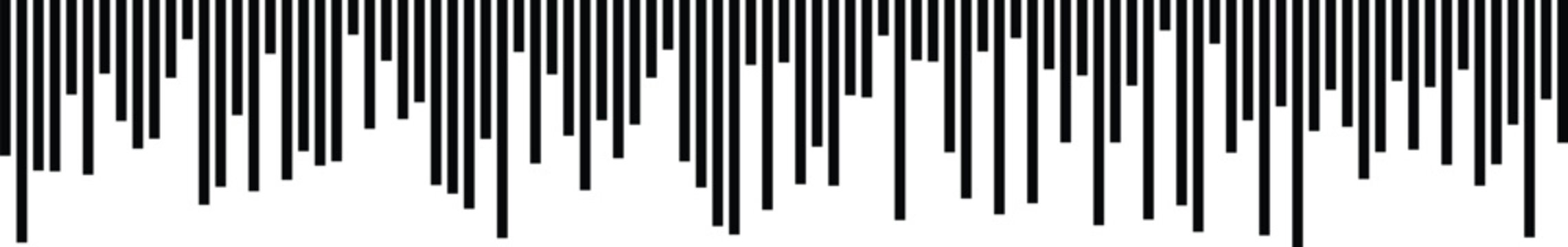 Abstract black and white barcode pattern with varying vertical lines