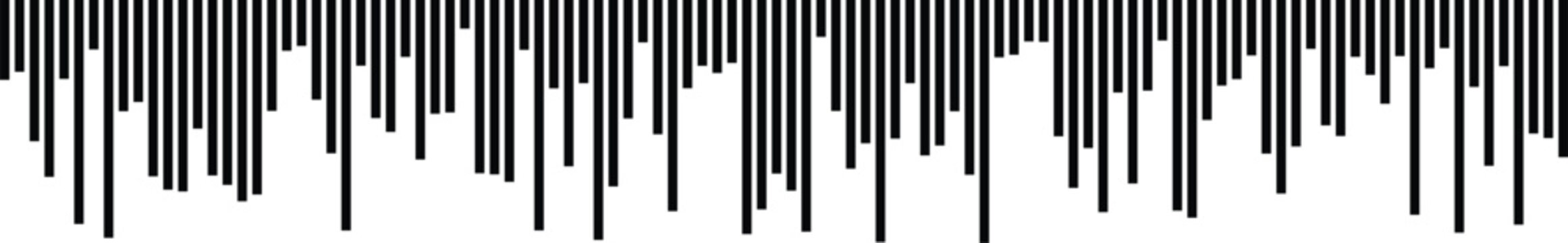 Abstract pattern of vertical black lines resembling a digital