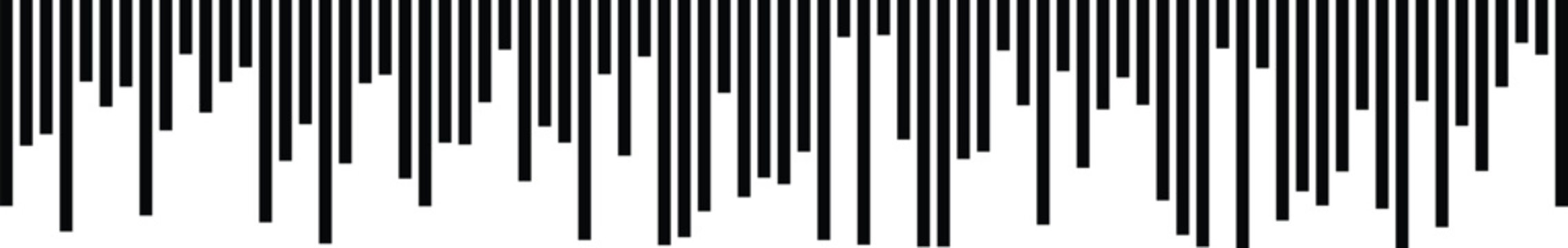 Universal product code barcode with black vertical lines, identificati