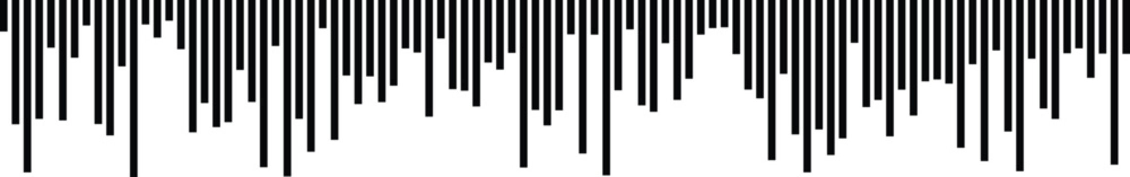 Universal product code barcode with black vertical lines, identificati