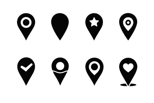 Set of colorful 3d map pointers and navigation icon markers for web location GPS sign vector illustration