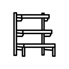 Fototapeta premium Simple Wooden Shelf Unit Icon